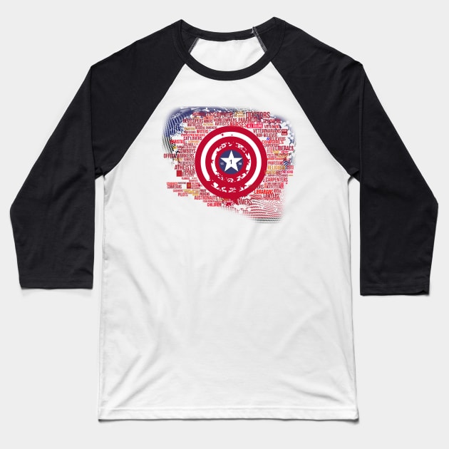 4th July 2018 v1 Baseball T-Shirt by agileArt